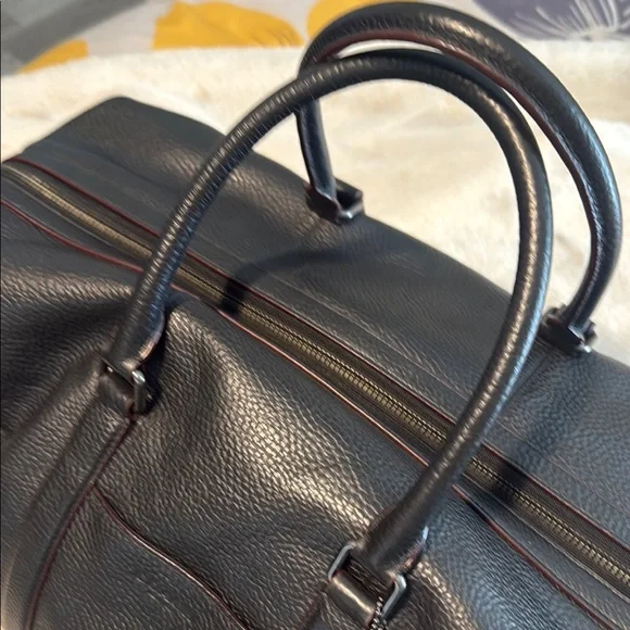 Coach Black Leather Duffel Bag - Picture 3 of 10